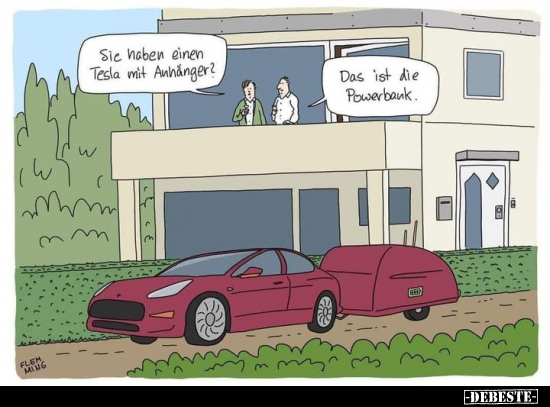 E Autos, Elektroauto, Tesla, Anhänger