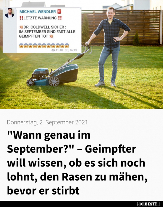 "Wann genau im September?" - Geimpfter will wissen, ob es.. - Lustige Bilder | DEBESTE.de