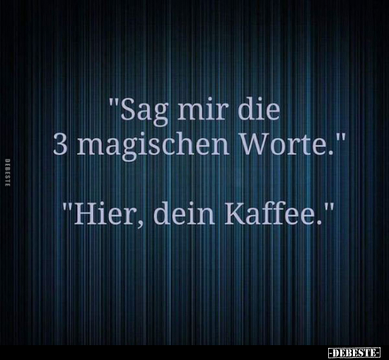 "Sag mir die 3 magischen Worte.." - Lustige Bilder | DEBESTE.de