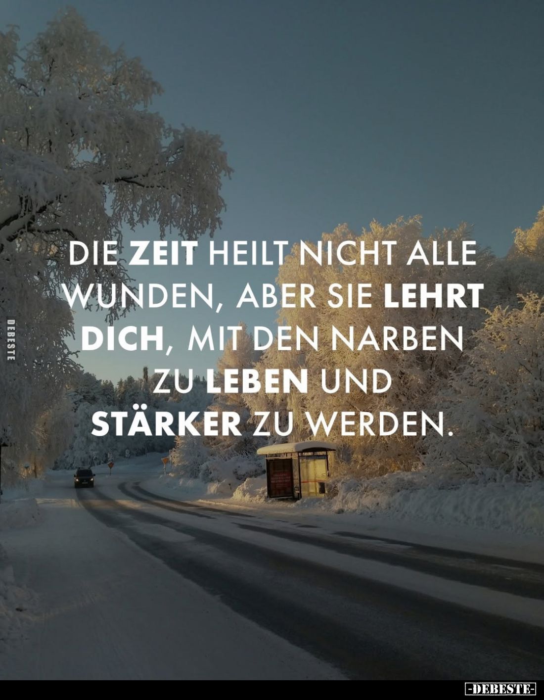 Die Zeit heilt nicht alle Wunden, aber sie lehrt dich, mit.. - Lustige Bilder | DEBESTE.de