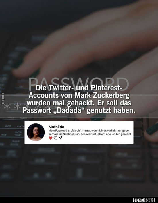Die Twitter- und Pinterest-Accounts von Mark Zuckerberg.. - Lustige Bilder | DEBESTE.de