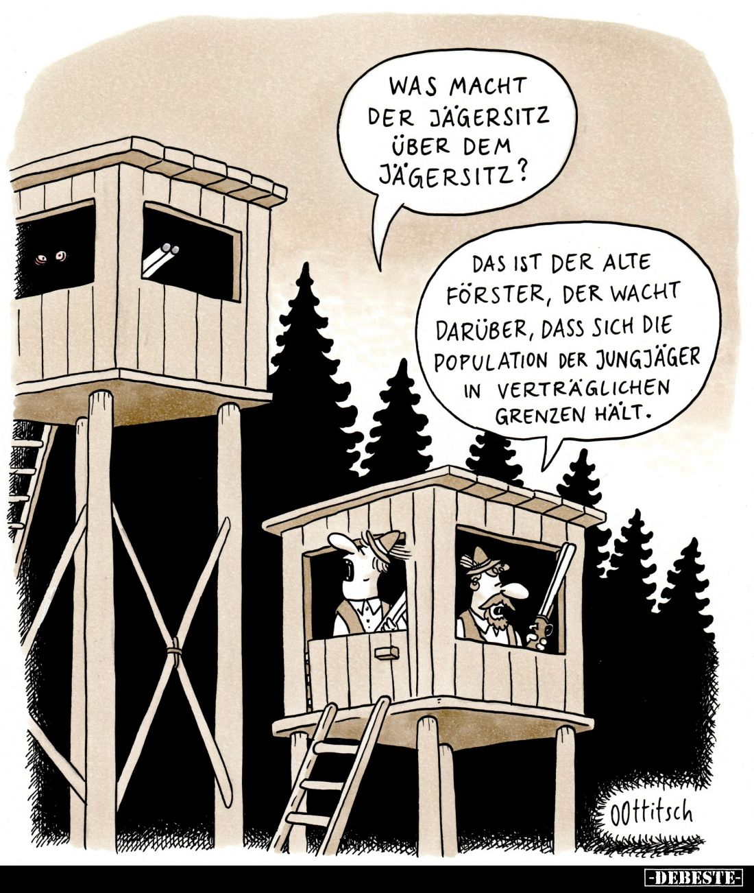 Was macht der Jägersitz über dem Jägersitz?... - Lustige Bilder | DEBESTE.de