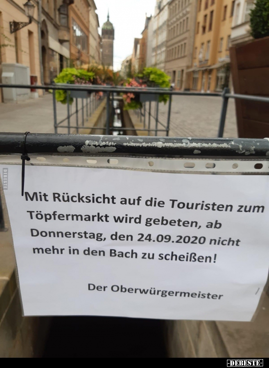 Mit Rücksicht auf die Touristen zum Töpfermarkt wird.. - Lustige Bilder | DEBESTE.de