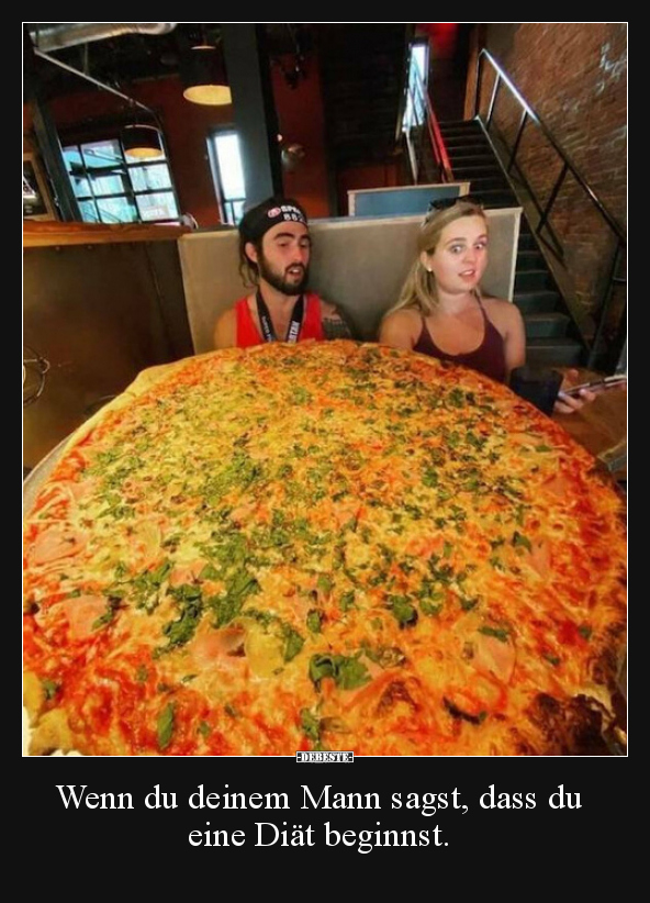Wenn du deinem Mann sagst, dass du eine Diät beginnst...