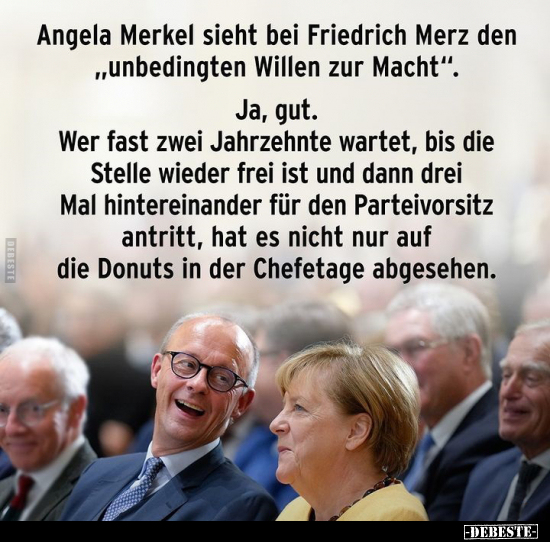 Angela Merkel sieht bei Friedrich Merz.. - Lustige Bilder | DEBESTE.de