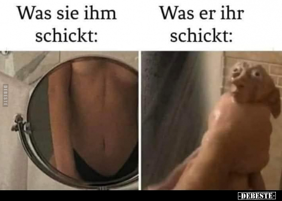 Was sie ihm schickt:
Was er ihr schickt: