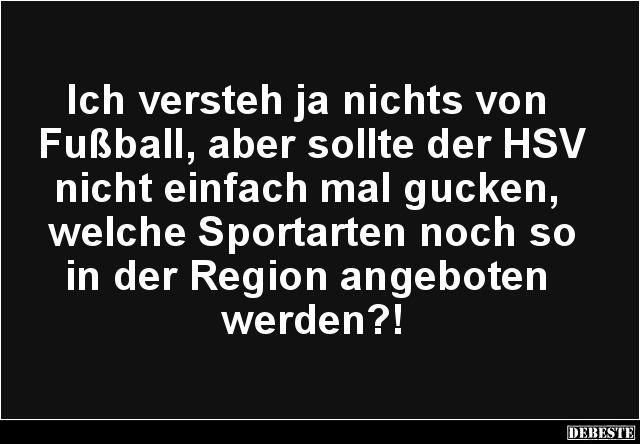 Ich versteh ja nichts von Fußball, aber sollte der HSV.. - Lustige Bilder | DEBESTE.de