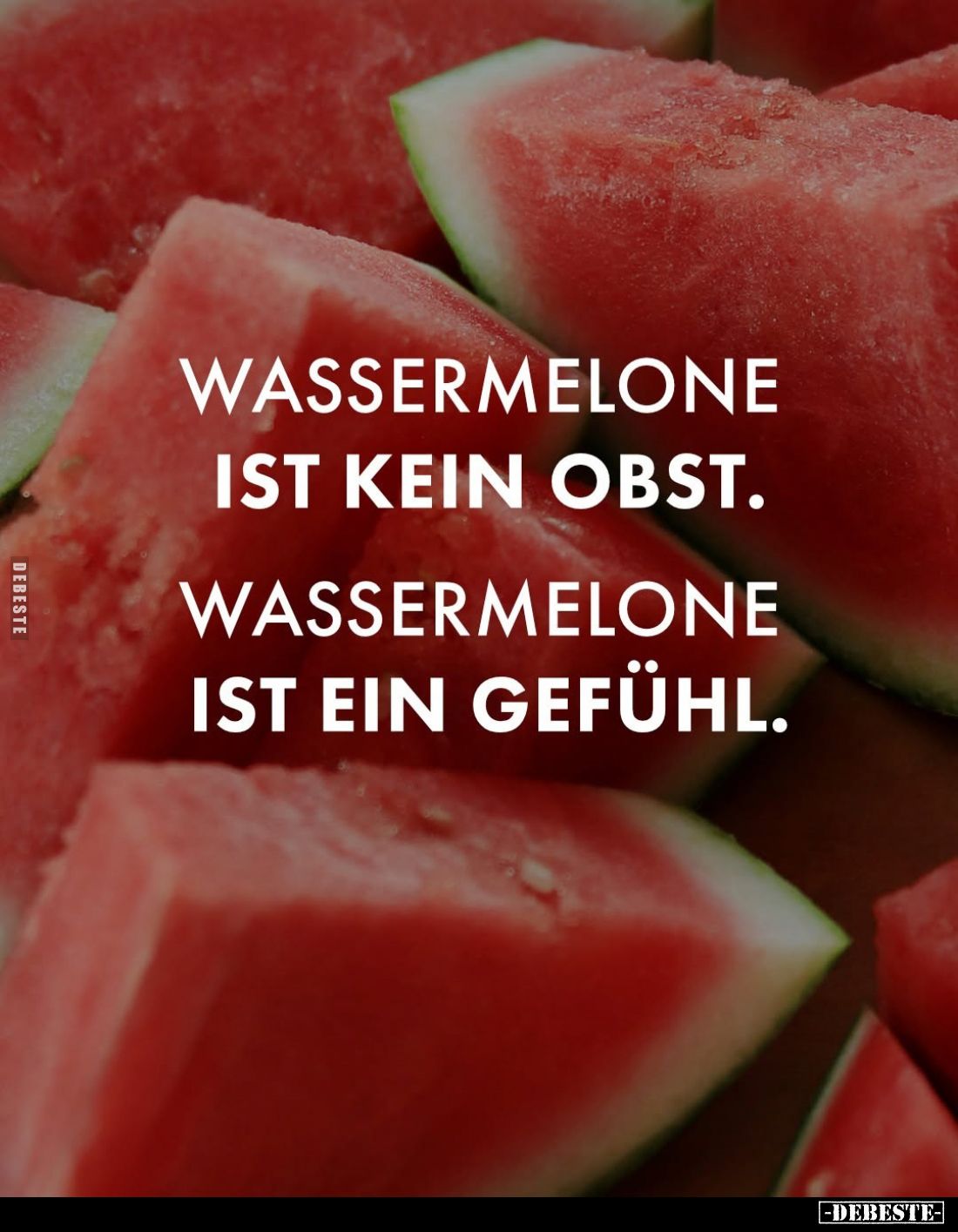 Wassermelone ist kein Obst.
Wassermelone ist ein Gefühl.