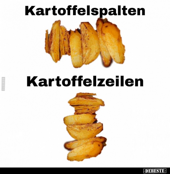 Kartoffelspalten / Kartoffelzeilen..