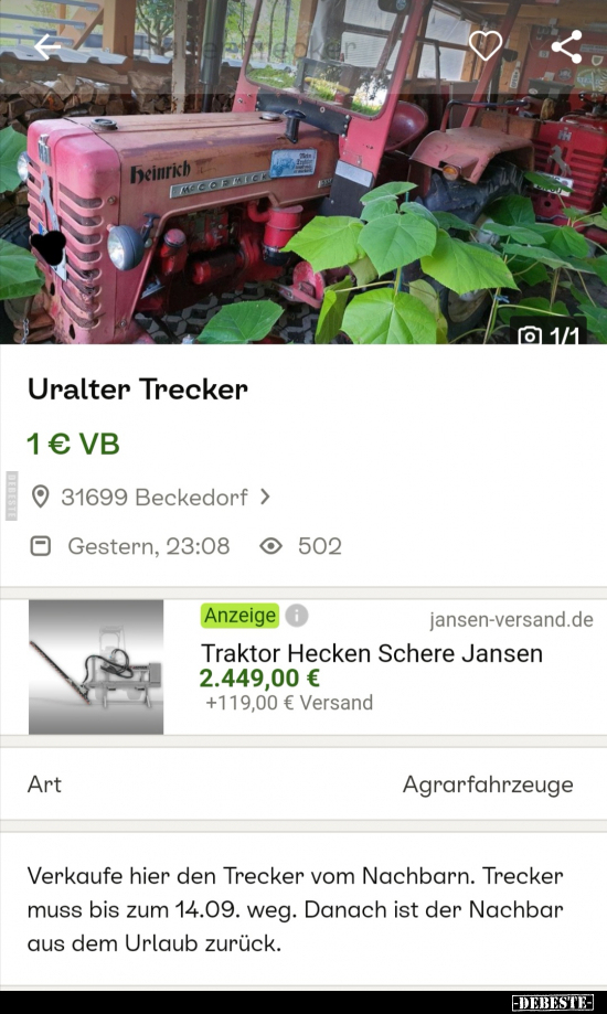 Uralter Trecker.. - Lustige Bilder | DEBESTE.de