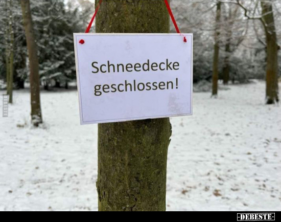 Schneedecke geschlossen!.. - Lustige Bilder | DEBESTE.de