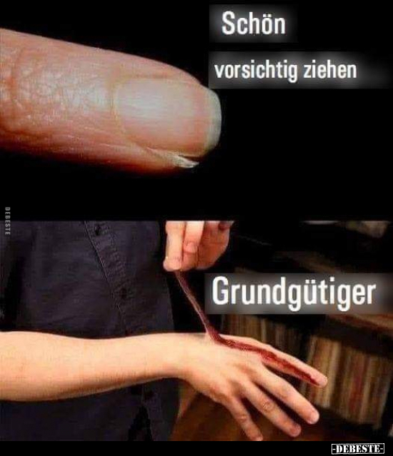 Schön... vorsichtig ziehen..