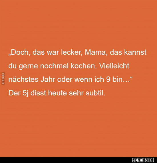 Lecker, Mama, Kochen, Wenn, Heute, Sehr