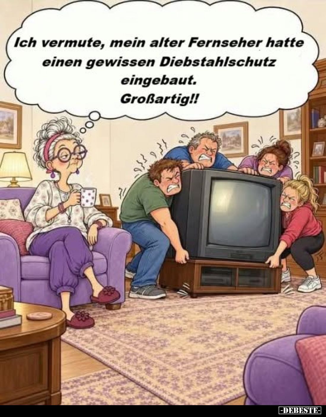 Ich vermute, mein alter Fernseher hatte einen gewissen Diebstahlschutz eingebaut. Großartig!!