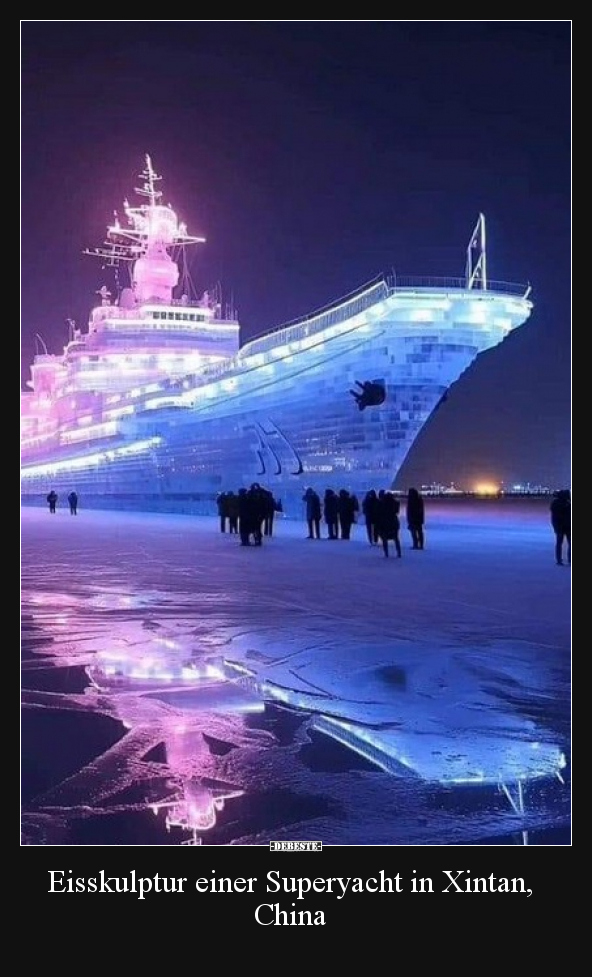 Eisskulptur einer Superyacht in Xintan, China.. - Lustige Bilder | DEBESTE.de