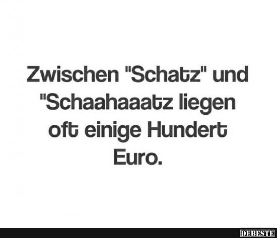Zwischen 'Schatz' und 'Schaahaaatz' liegen oft.. - Lustige Bilder | DEBESTE.de