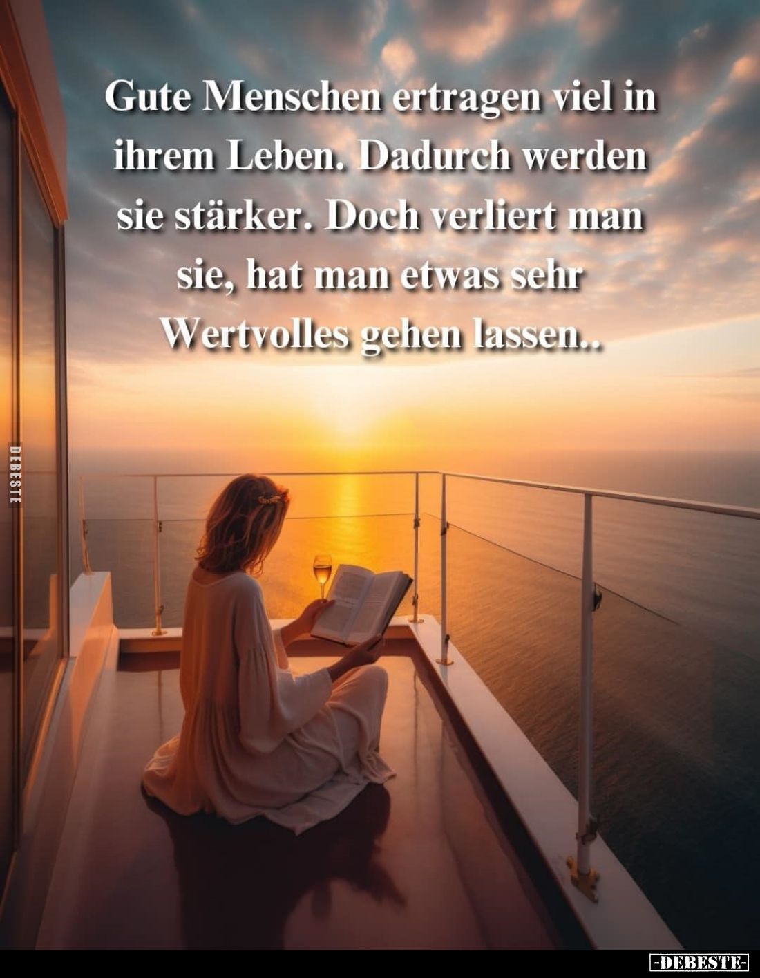Gute Menschen ertragen viel in ihrem Leben. Dadurch werden sie stärker. Doch verliert man sie, hat man etwas sehr Wertvolles ...