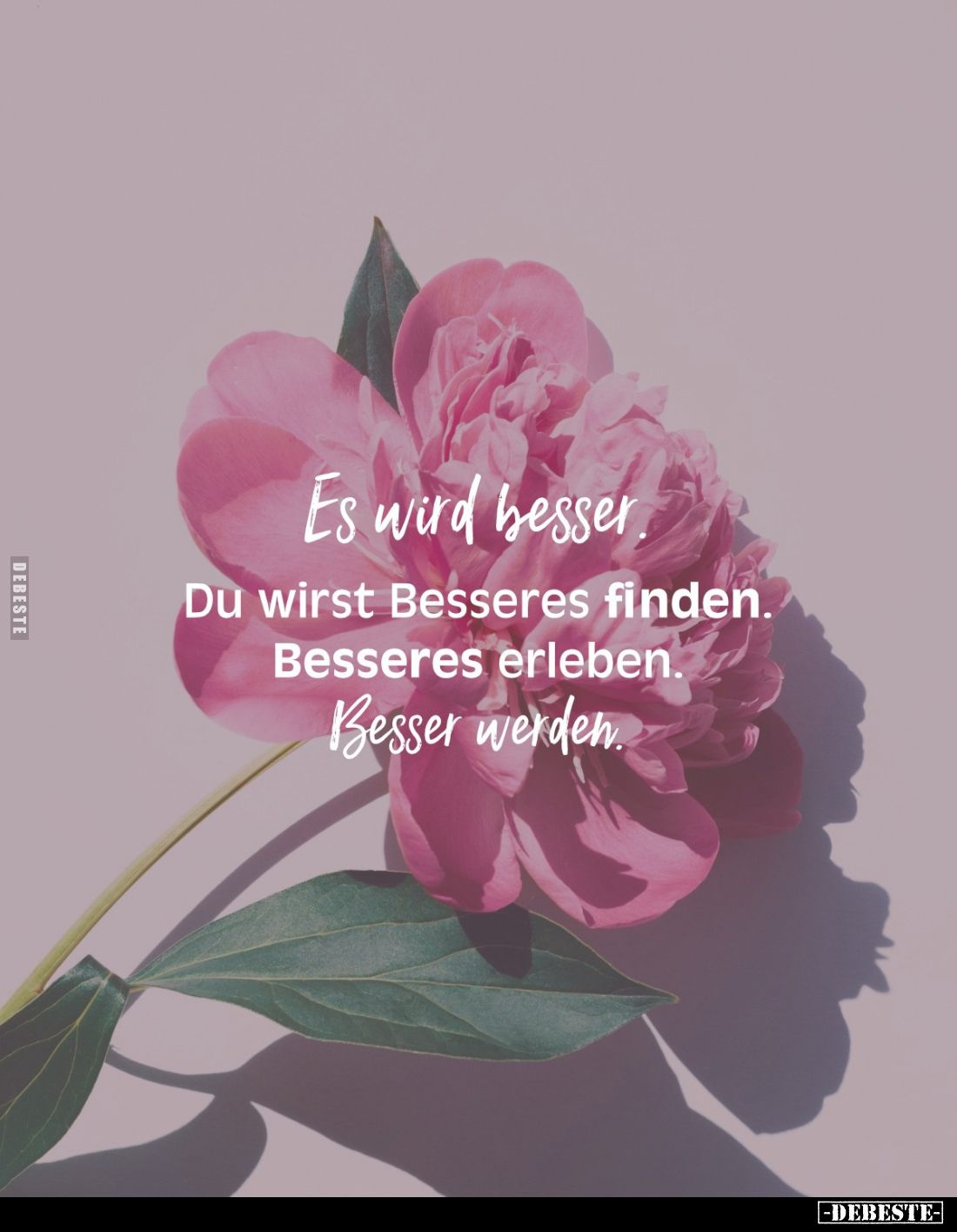 Es wird besser. Du wirst Besseres finden. Besseres erleben. Besser werden.