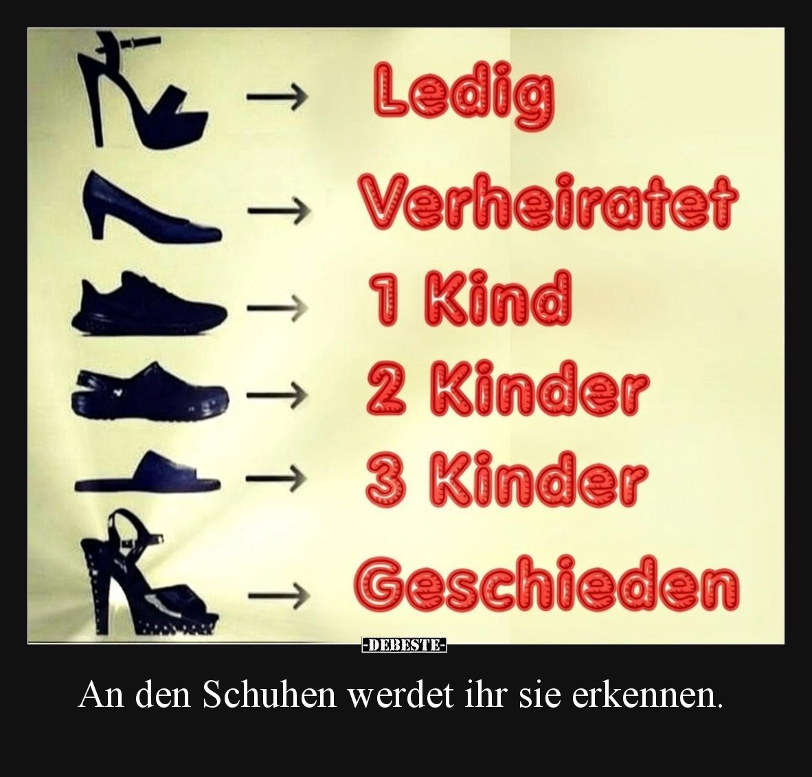 Sie werden sie an ihren Schuhen erkennen.