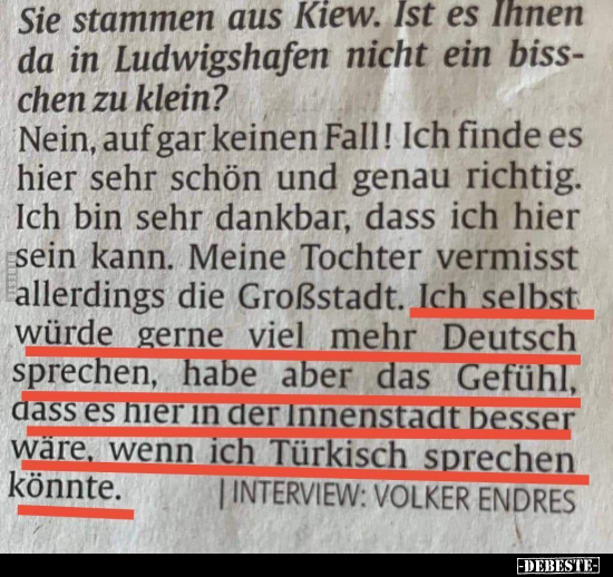 Ich selbst würde gerne viel mehr Deutsch sprechen, habe.. - Lustige Bilder | DEBESTE.de