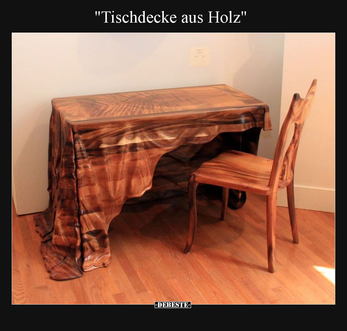 Tischdecke aus Holz