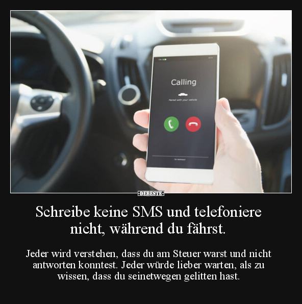 Schreibe keine SMS und telefoniere nicht, während du.. - Lustige Bilder | DEBESTE.de