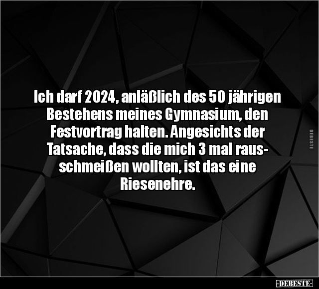 Ich darf 2024, anläßlich des 50 jährigen Bestehens.. - Lustige Bilder | DEBESTE.de