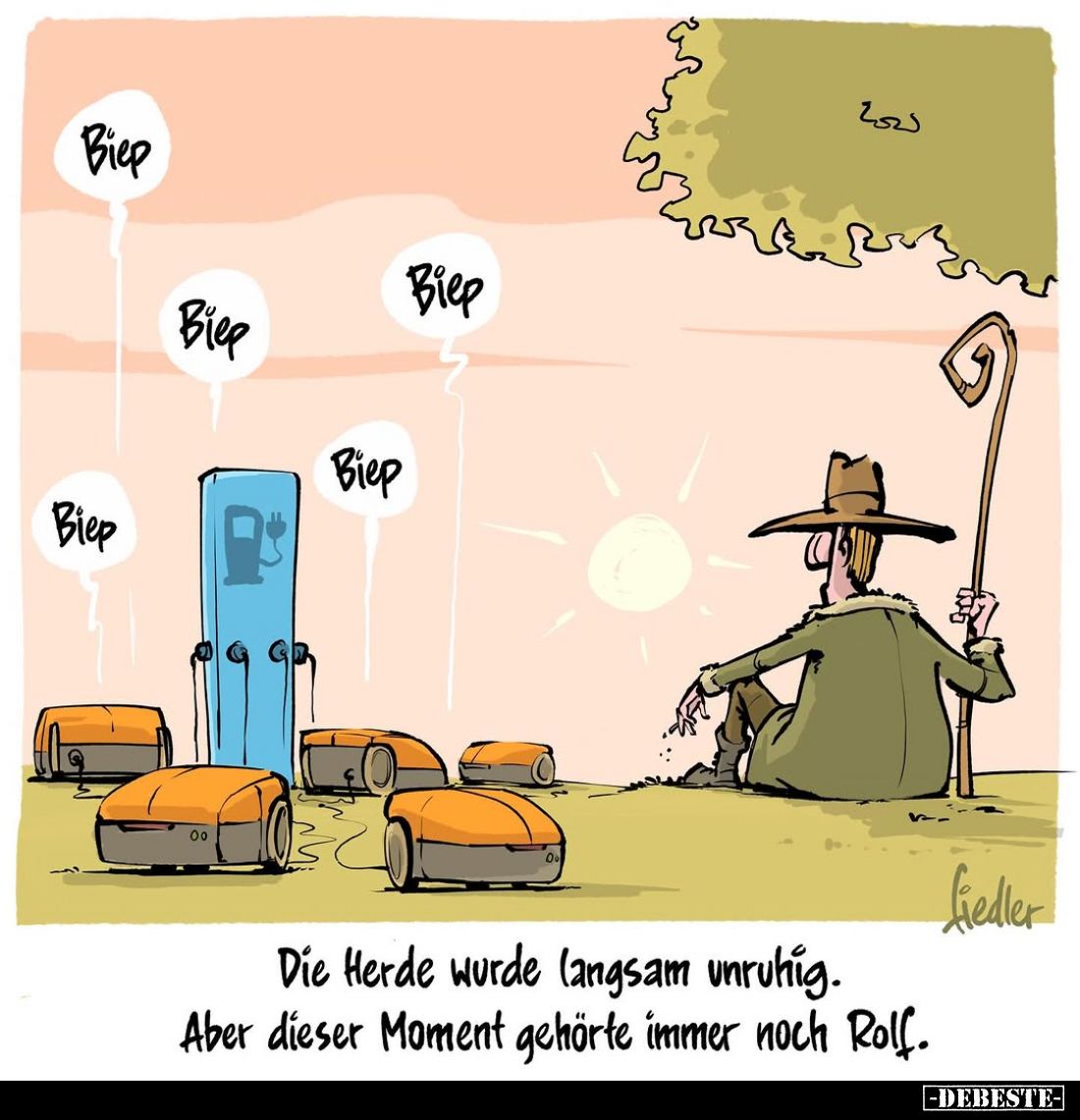 Die Herde wurde langsam unruhig. Aber dieser Moment gehörte immer noch Rolf.