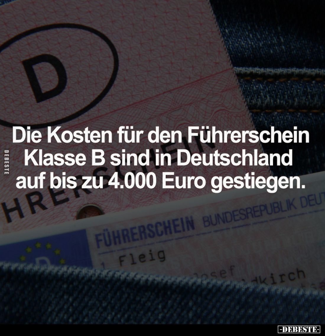 Die Kosten für den Führerschein Klasse B sind in Deutschland auf bis zu 4.000 Euro gestiegen.