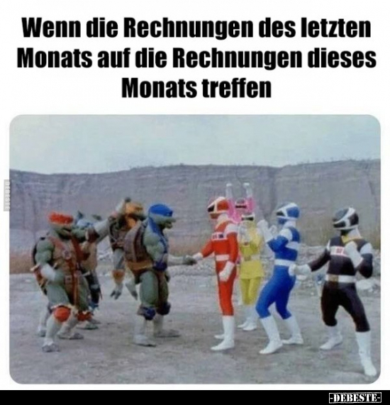 Wenn die Rechnungen des letzten Monats auf die Rechnungen..