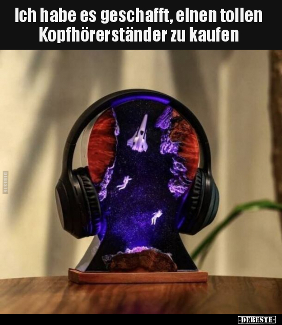 Ich habe es geschafft, einen tollen Kopfhörerständer zu.. - Lustige Bilder | DEBESTE.de