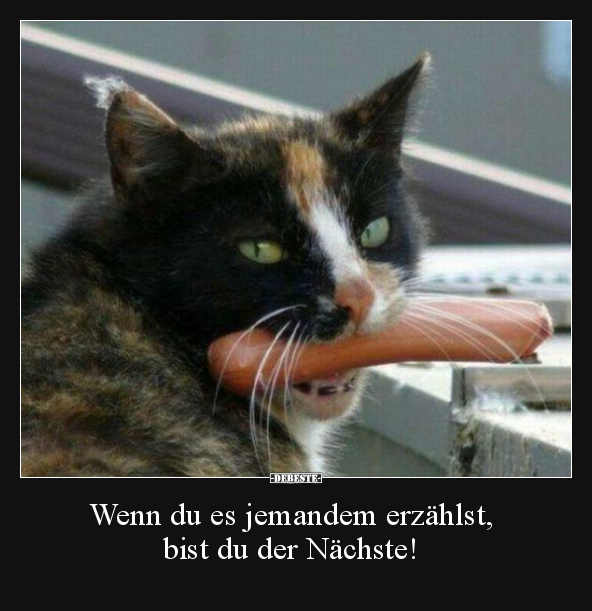 Wenn du es jemandem erzählst, bist du der Nächste!.. - Lustige Bilder | DEBESTE.de