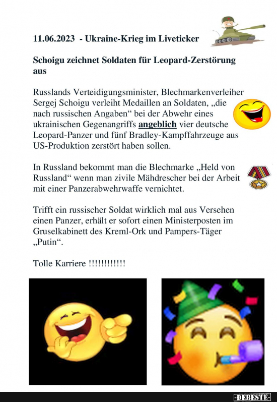 Putins Blechmarkenverleiher ist wieder in Aktion. - Lustige Bilder | DEBESTE.de