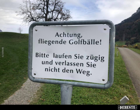 Achtung, fliegende Golfbälle!.. - Lustige Bilder | DEBESTE.de