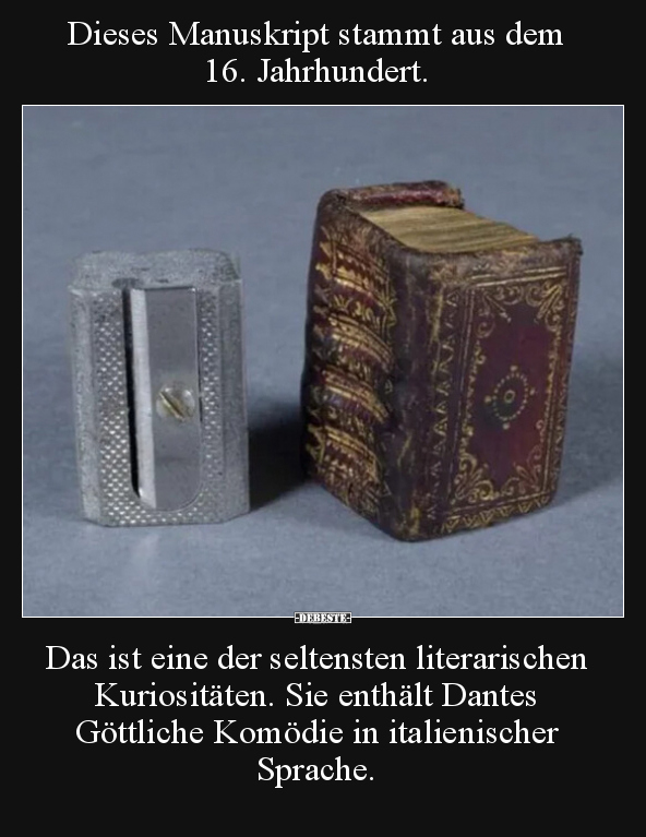 Dieses Manuskript stammt aus dem 16. Jahrhundert.. - Lustige Bilder | DEBESTE.de