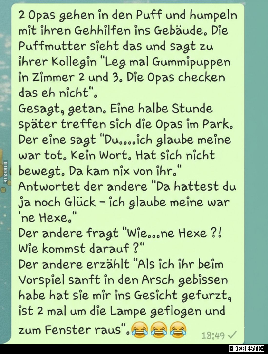 2 Opas gehen in den Puff und humpeln mit ihren Gehhilfen.. - Lustige Bilder | DEBESTE.de
