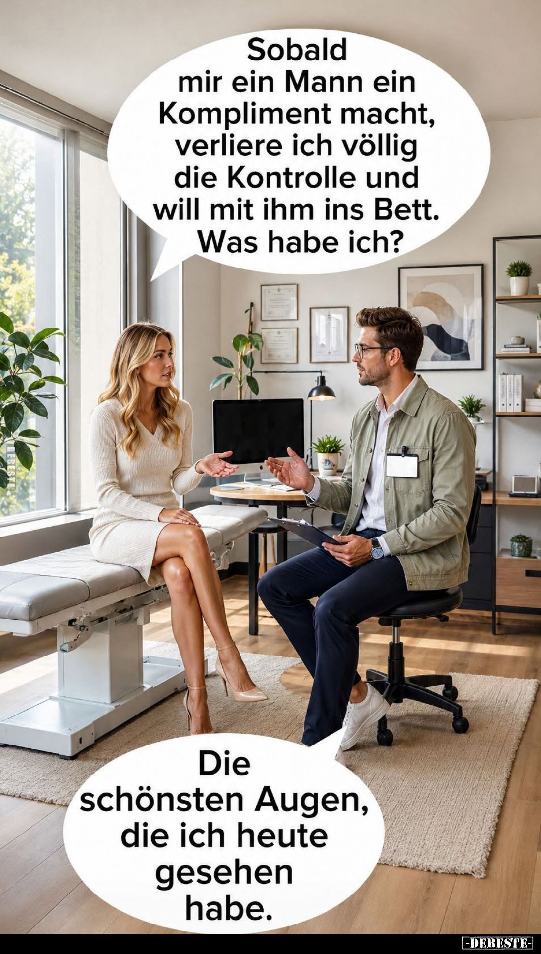 Sobald mir ein Mann ein Kompliment macht, verliere ich völlig die Kontrolle und will mit ihm ins Bett. Was habe ich?
-
Die ...