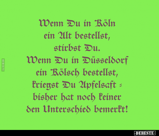 Wenn Du in Köln ein..