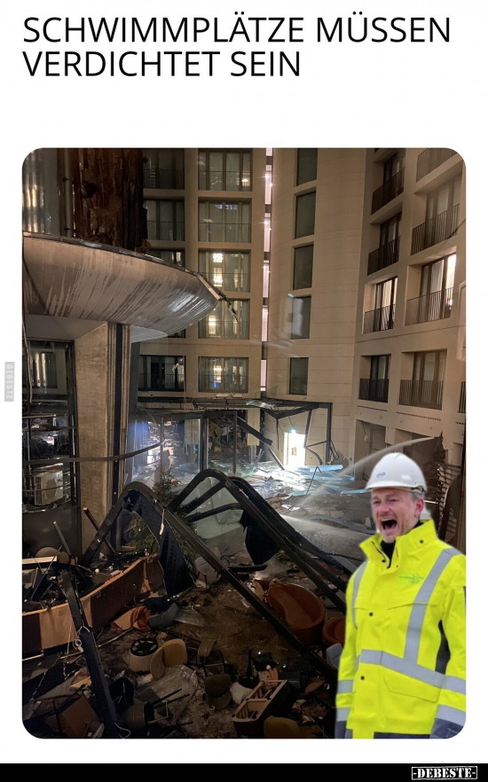 Schwimmplätze müssen verdichtet sein.