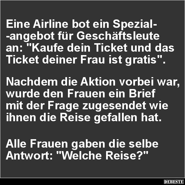 Eine Airline bot ein Spezialangebot für Geschäftsleute an - Lustige Bilder | DEBESTE.de