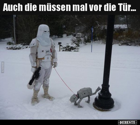 Auch die müssen mal vor die Tür...