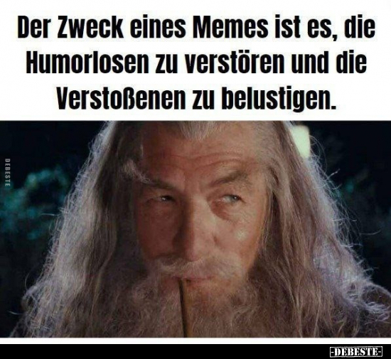 Der Zweck eines Memes ist es, die Humorlosen zu verstören.. - Lustige Bilder | DEBESTE.de