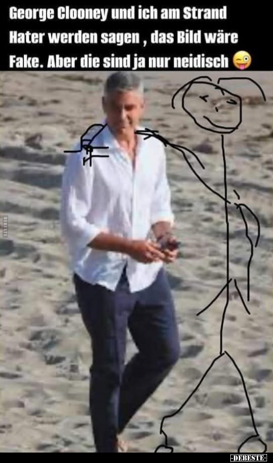 George Clooney und ich am Strand.. - Lustige Bilder | DEBESTE.de