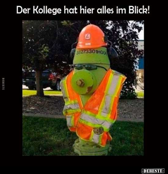 Der Kollege hat hier alles im Blick!