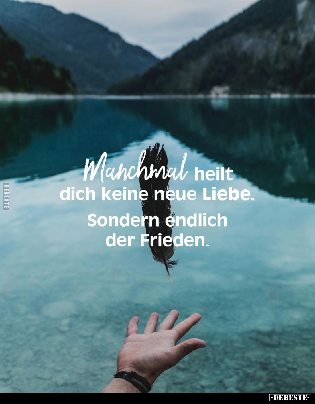 Manchmal heilt dich keine neue Liebe.
Sondern endlich der Frieden.