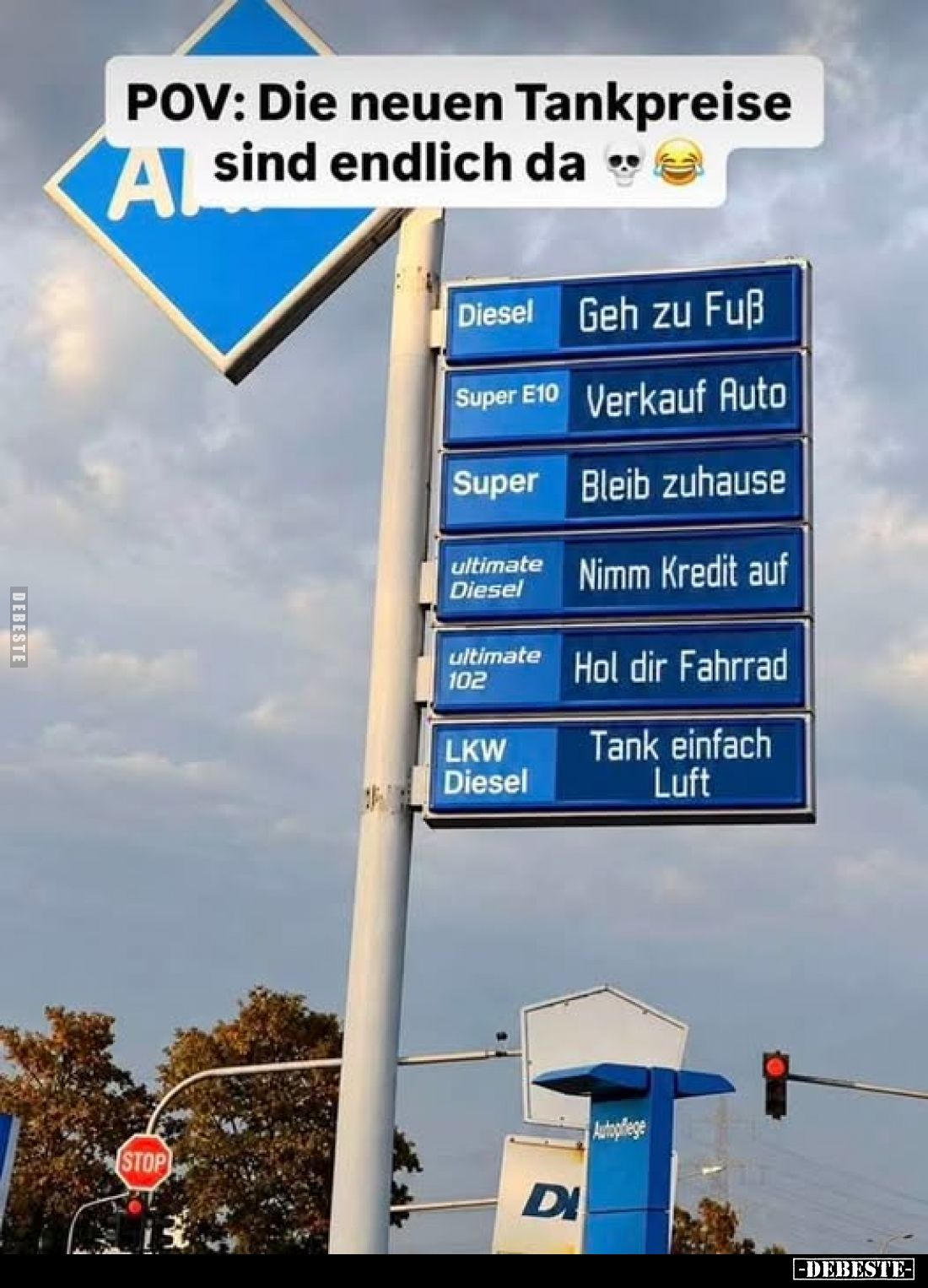 POV: Die neuen Tankpreise sind endlich da
-
Diesel Geh zu Fuß
-
Super E10 Verkauf Auto
-
Super Bleib zuhause
-
ultima...