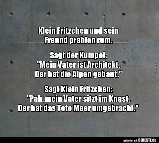 Klein Fritzchen und sein Freund prahlen rum.. - Lustige Bilder | DEBESTE.de