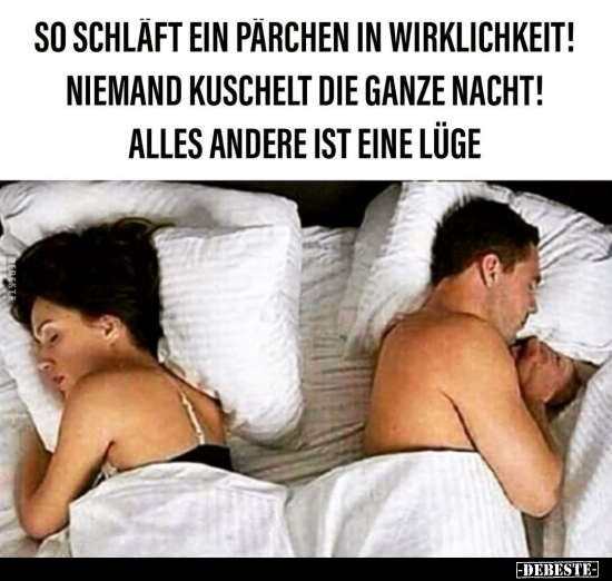 So schläft ein Pärchen in Wirklichkeit!.. - Lustige Bilder | DEBESTE.de