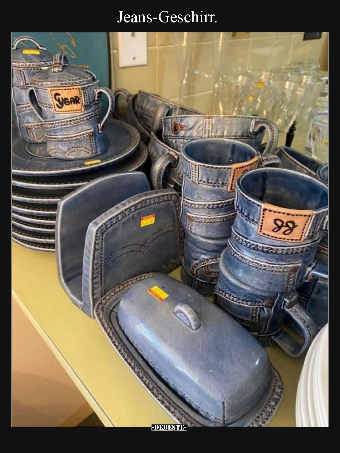 Jeans-Geschirr