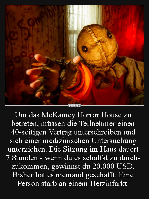 Um das McKamey Horror House zu betreten, müssen die.. - Lustige Bilder | DEBESTE.de